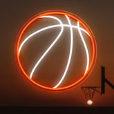 HAJAE Basketball Neon Sign front view brightens game room ambiance