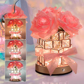 HAKSEIFA Rose Flower Lamp base crystal glows softly for elegant bedside ambiance