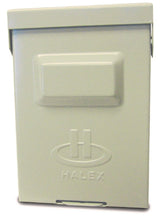 Halex HNF60R front view highlights durable galvanized steel for weather resistance.