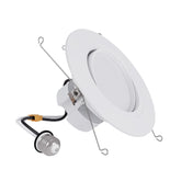 HALO RA 6in LED trim tilted 35° for precise task lighting in kitchens.