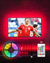 HAMLITE TV Backlight behind the TV creates ambient glow for immersive viewing