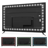 HAMLITE USB bias light on a 50-55 inch screen enhances viewing with ambient white illumination