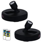 HAMVIDNE LED spotlights with remote control highlight wall art with adjustable brightness.