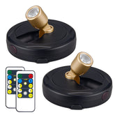 HAMVIDNE wireless LED spotlight front view highlighting artwork with warm 3000K glow
