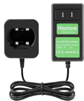 Hanaix 8V charger closeup with LED indicator for quick status checks.