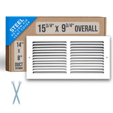 Handua steel return air grille for 14x8 duct opening improves airflow