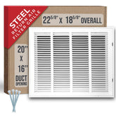 Handua fits 20x16 duct opening for efficient, quiet airflow.