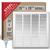 Handua removable door vent grille aids quick access for filter changes.