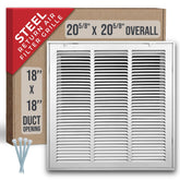 Handua steel return air grille with removable door for easy filter access