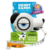 Handy Famm Spot the Dog tape measure in action supports basic measurement play