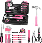 HANGYING 39-piece pink tool kit case ready for organized home repairs