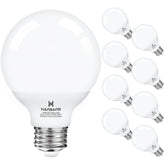 Hansang G25 vanity bulb 2700K globe for warm bathroom lighting and makeup glow