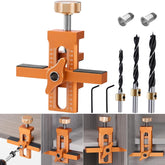 Hanzapor cabinet door installation jig in orange for precise mounting alignment.