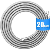 HAOCHEN refrigerator water line 20ft stainless braided for durable, leak-free connections