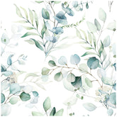 HAOKHOME peel-and-stick wallpaper with eucalyptus leaves for quick, mess-free wall updates.