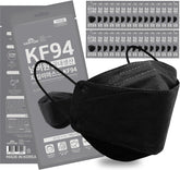 HAPPYDAY KF94 black mask front view for daily wear and filtration