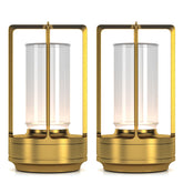 HAPYGI portable metal table lamp in indoor outdoor setup for ambient lighting
