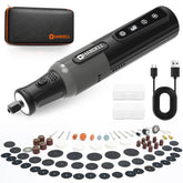 HARDELL 8V cordless rotary tool with digital display for precise speed control.