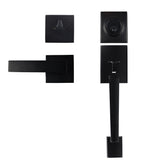 HARDHAWK front door handle with deadbolt lever in matte black for secure entry