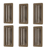 Hartford Ventilation 4x10 brown floor vent cover in a six-pack