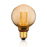 Harwez Globe Edison bulb with amber glass cover creates warm, inviting ambiance.