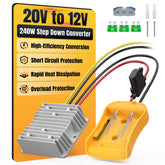 Haseed 20V to 12V converter fits DeWalt batteries for stable 12V power