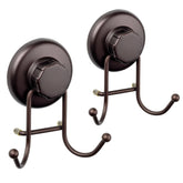 HASKO vacuum suction hook on ceramic tile for bathroom organization