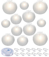 HAUSPROFI 6in white paper lantern for flexible indoor decor and events