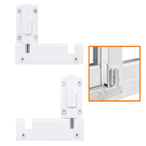 HauSun top-rail foot lock secures patio door against lifting.