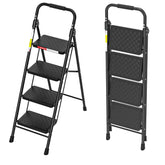 HBTower 4-step ladder with wide pedals for stable footing