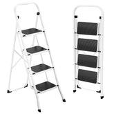 HBTower folding step ladder closed for compact storage and portability.