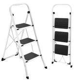 HBTower folding step stool with anti-slip pedals for stable kitchen reach.