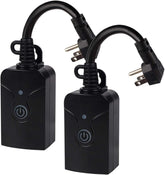 HBN outdoor smart WiFi plug two-pack; weatherproof outlet for remote control of outdoor devices.