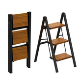 HBTower Step Ladder open with wide pedal for secure reach and stability.