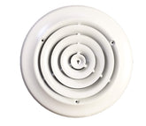 HBW round ceiling diffuser promotes even air distribution for balanced room airflow.