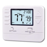 Heagstat thermostat front display with clear temperature readouts