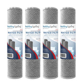 Healthy Spring 5 micron filter front view, compact cartridge for reliable whole-house filtration.