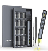 HEARTHFUN electric screwdriver 72pc set ready for electronics repair.