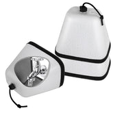 HEATIT Outdoor Faucet Cover viewed from the front protecting the spigot from freezing conditions.