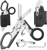 Heavy Duty 6in-1 trauma shears foldable design for easy carry during outdoor adventures.