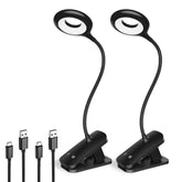 HECDSTLY clip-on reading light attached to bed headboard for easy nighttime reading