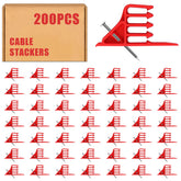 Hedday 200Pcs Cable Stackers pack for neat, secure cable organization.