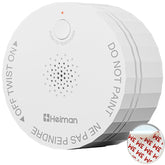 HEIMAN smoke detector front view showing compact design for home use