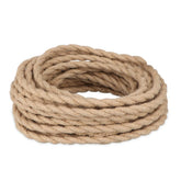 Helunsi twisted rope light assembly shows durable 32.8ft cord for DIY lighting.