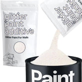 Hemway glitter paint wall bottle showing sparkling additive for high-impact finishes.
