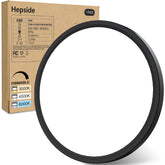 Hepside 1Pack flush-mount LED ceiling light in black for bright kitchen or hallway lighting.