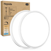 hepside 2Pack LED flush mount ceiling light, space-saving design for clean ceilings.