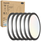 Hepside 6PACK LED flush mount with 3CCT modes for adaptable ambiance