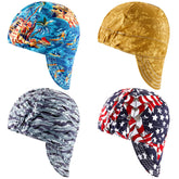 Hercicy welding cap set flame-resistant cotton for secure, breathable head protection.