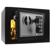 Heroecol safe box front view showing compact 0.17 cu ft design for secure storage